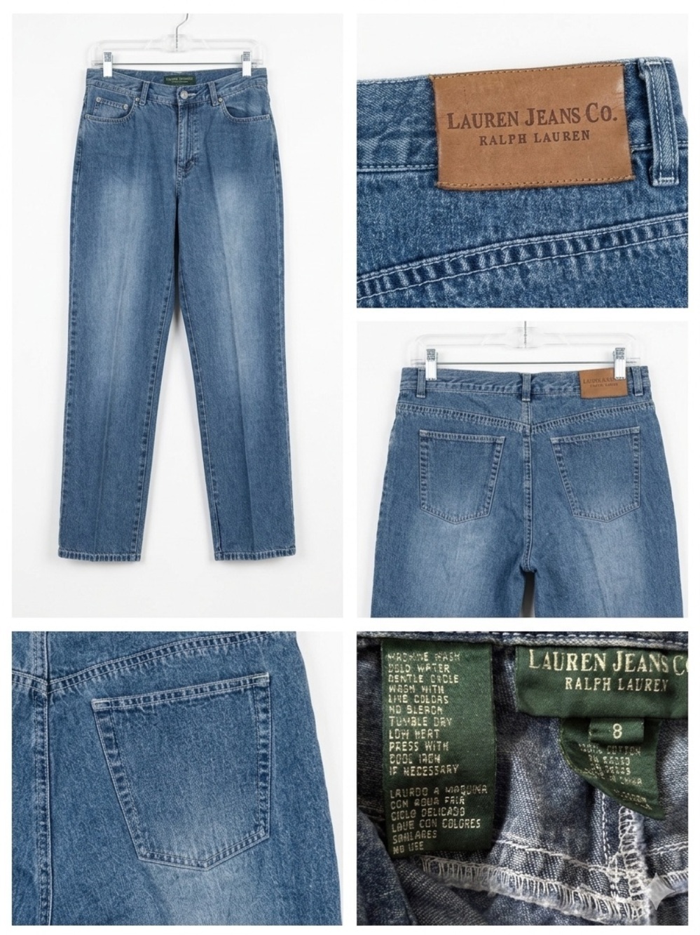 Lauren Ralph Lauren Blue Straight-Leg Jeans